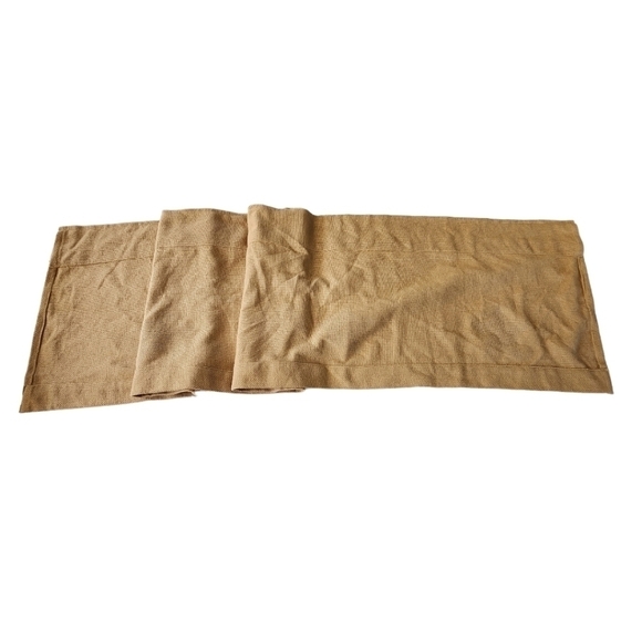 Burlap woven star print rustic window curtain valance 6ft long - Picture 2 of 13